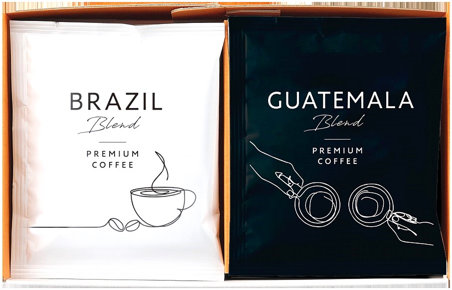 プレミアムコーヒー　ブラジルブレンド・グアテマラブレンド８P　BOX